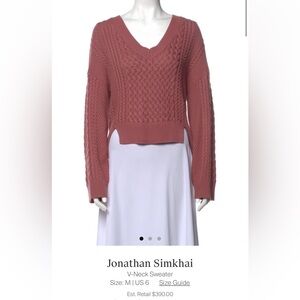 Jonathan Simkhai V neck sweater - size M